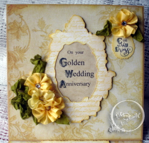 An easel card for 50th Wedding Anniversary