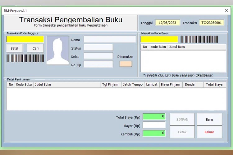 Download Aplikasi Perpustakaan Sekolah Berbasis Excel