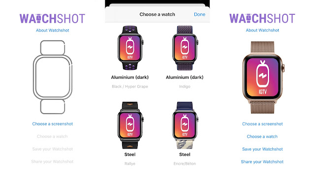 إنشاء لقطات شاشة مخصصة لـ Apple Watch