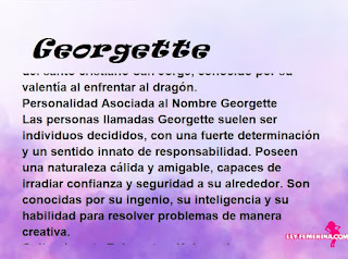 significado del nombre Georgette