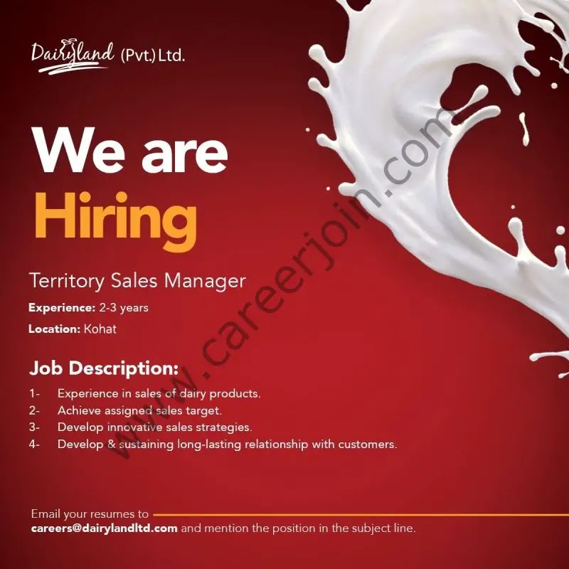 Dairyland Pvt Ltd Jobs 2023 - Latest Advertisement