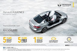 Renault Fluence 'We've Got You Covered' promotion - Worry free ownership and one year free instalment