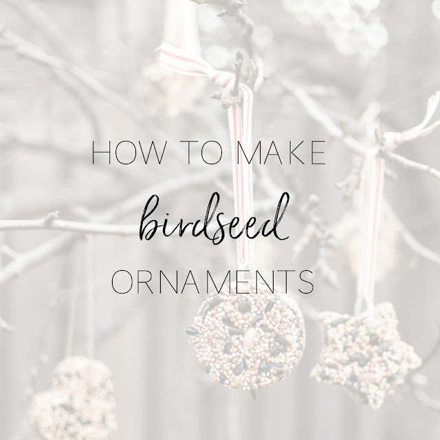 How to make birdseed ornaments | Birds will love these pretty ornaments decorating your backyard trees.  A fun craft to make with kids! | personallyandrea.com