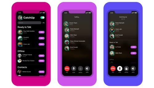 Facebook launches the CatchUp Voice Call app with unique functions