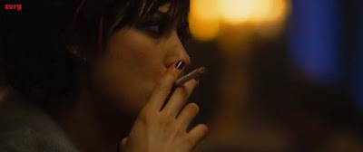 Video of Olga Kurylenko smoking in movie Hitman