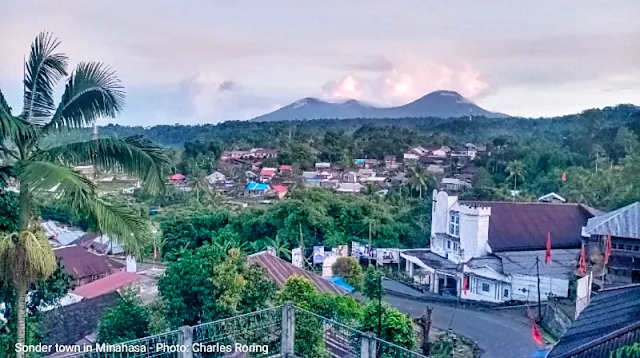 Sonder town in the highland of Minahasa