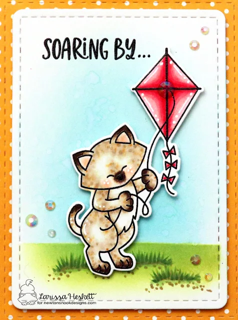 Soaring by... Created by Larissa Heskett for Newton's Nook Designs  using Newton's Kite, Summertime Paper Pad and Frames & Flags Die Set