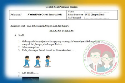   Silahkan gunakan Soal Penilaian Harian  Soal PH / UH PJOK Kelas 4 Kurikulum 2013 Semua Tema