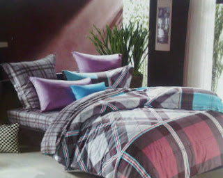 sprei motif kotak