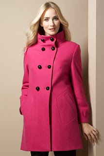 pink double breasted coat