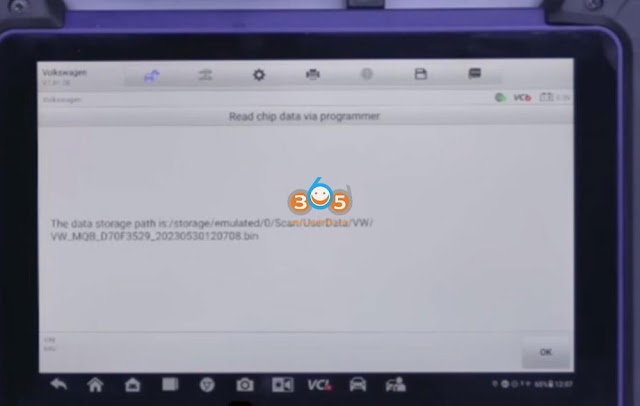 Read VAG MQB NEC35XX Locked IMMO by Autel IM608 12