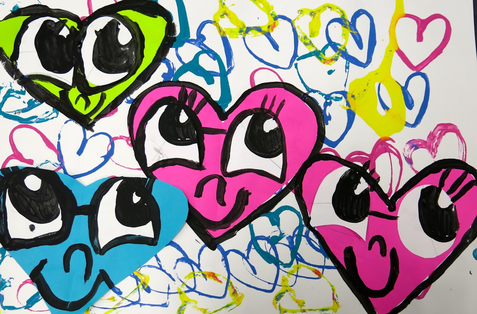 Cassie Stephens: In the Art Room: Happy Hearts Inspired by Chris