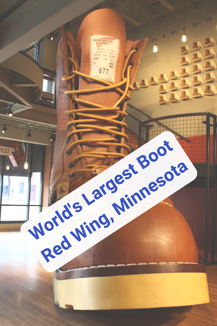 World's Largest Boot Red Wing, Minnesota at the Red Wing Shoe Store and Museum
