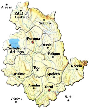 Umbria Map Geography Regions