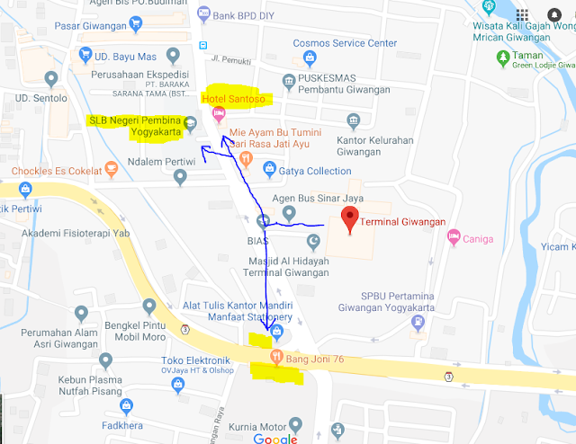  Titik Jemput Penumpang Ojek Online Gojek-Grab di Terminal Giwangan Yogyakarta