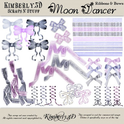 Here are some FREE beautiful ribbons and bows to match the FREE Moon Dancer Here are some FREE beautiful ribbons and bows to match the FREE Moon Dancer