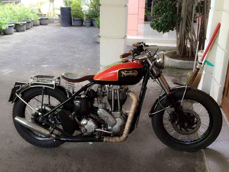 JUAL MOTOR TUA Norton 350cc 1956 Custom BANDUNG 