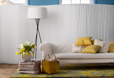 Stylish livingroom Decoration with Yellow and White