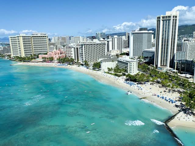 most expensive hotels and resorts are located on the Waikiki beachfront.