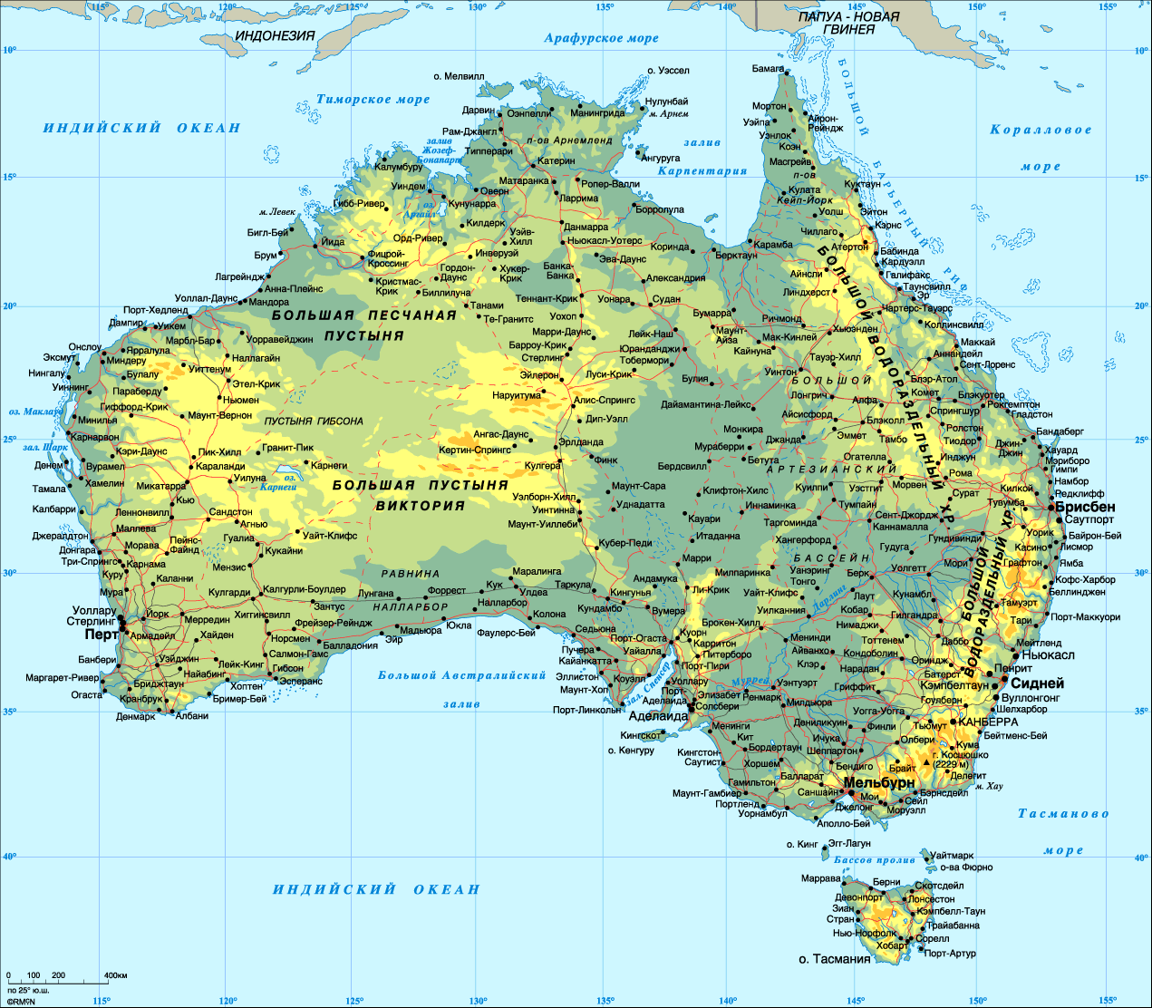 austalia geography map