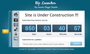 Wp Launcher Under Construction Blogger Template