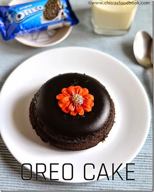 5 Minutes Microwave Eggless Oreo Biscuit Cake Recipe Chitra S Food Book