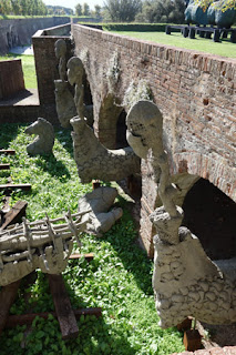 Gustavo Aceves horses migration sculpture exhibition Lapidarium Passo Sospeso Lucca Italy public art