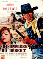 LA PRISONNIÈRE DU DESERT. Cartel; 113 x 155 cms. Francia. Arte: Jean Mascii. Imprenta: Ets. Saint-Martin imp., París. CENTAUROS DEL DESIERTO. The Searchers. 1956. Estados Unidos. Dirección: John Ford. Reparto: John Wayne, Natalie Wood, Jeffrey Hunter, Ward Bond, Vera Miles, John Qualen, Olive Carey, Henry Brandon, Ken Curtis, Harry Carey Jr., Hank Worden, Walter Coy, Antonio Moreno, Patrick Wayne