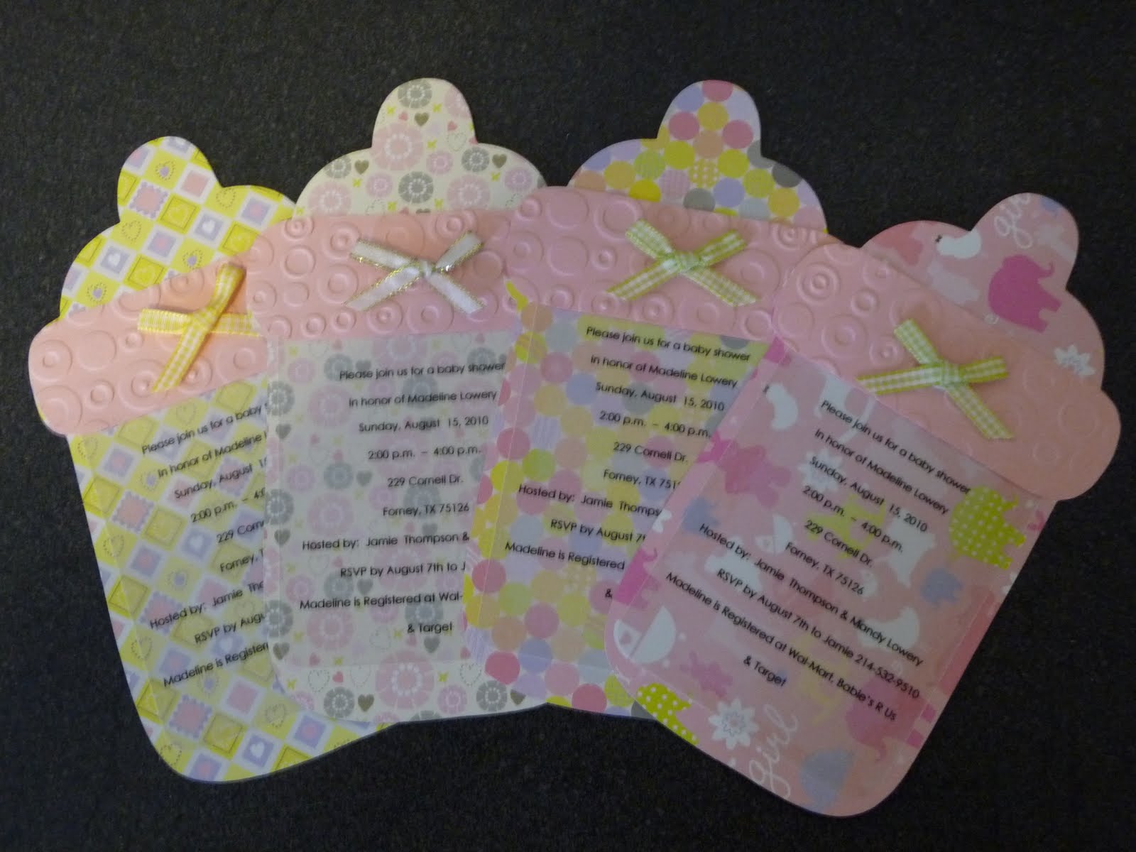 is having a baby in October. I did these invites for her baby shower ...