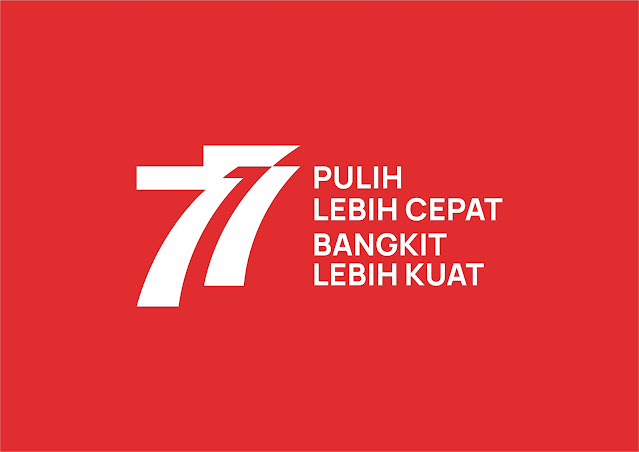 Logo HUT RI ke-77 coreldraw