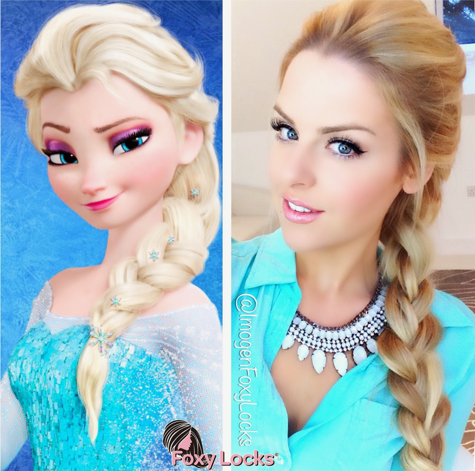 Volumised French Braid Hairstyle ~ Disney's Elsa from Frozen ~ Hair  title=