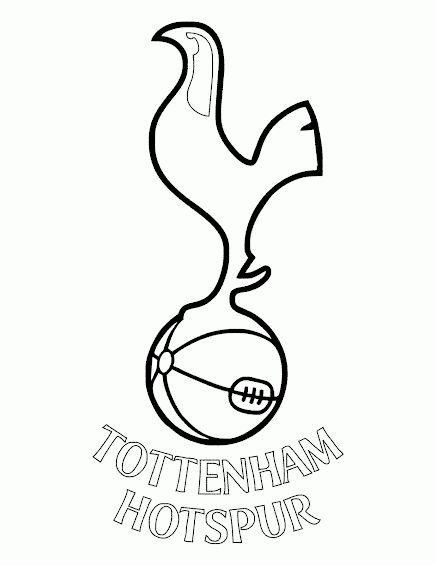 Gambar Mewarnai Logo Klub Tottenham Hotspur - Contoh Anak PAUD