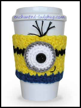 Free Crochet Minion Cup Cozy Pattern