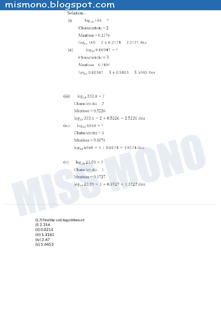 BISE Sindh Class 10 Notes of Maths Chapter- 3