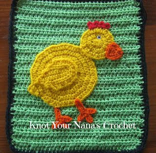 Crochet Chicken Applique