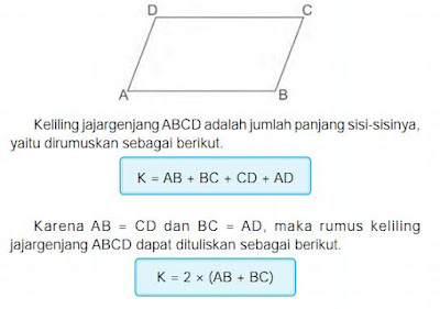  Jajar genjang atau biasa di sebut juga dengan jajaran genjang  Rumus Luas Dan Keliling Jajar Genjang
