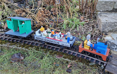 Garden railway. Running G scale trains in the garden. Military G scale train. LGB Heeresfeldbahn