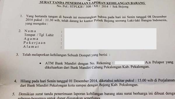 Cara Membuat Surat Laporan Kehilangan ke Kantor Polisi