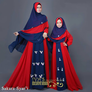 Sakura Syar'i Mom and Kids MERAH