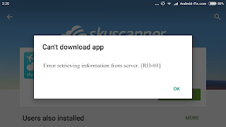 Google Play - Error rh01 and Error rpc: is-5: sec-0