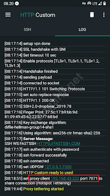 informasi proxy dan port