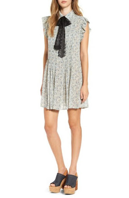 Wayf Paxton Tie Neck Shirtdress