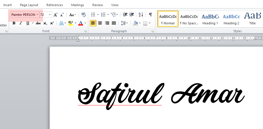 Cara cara nak install font