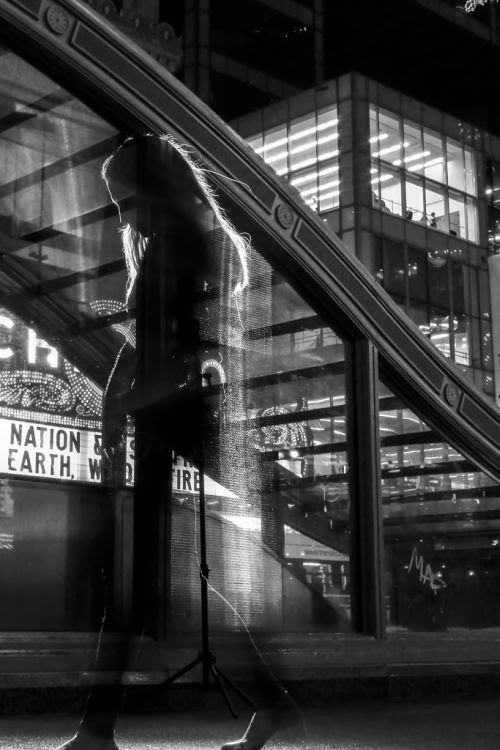 Satoki Nagata black and white photography art portraits city lights night Chicago