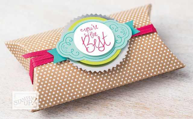 Kraft Pillow Boxes (with Label Me Pretty) from Stampin' Up!