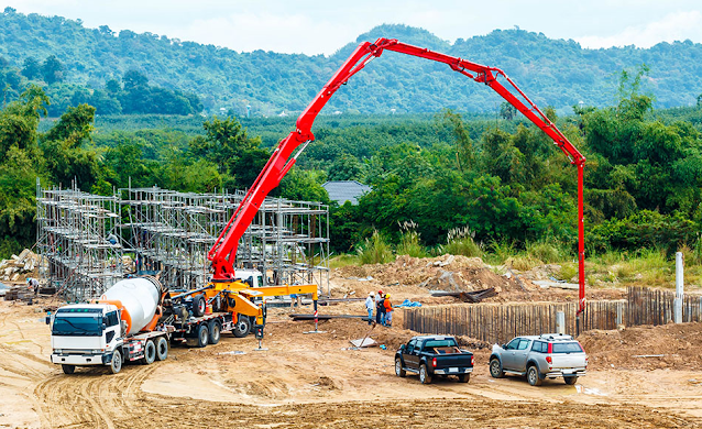 Sewa Concrete Pump Pompa Beton indramayu