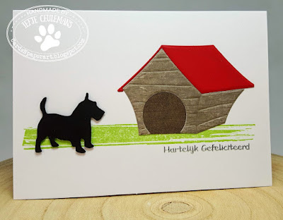 Handmade birthday greeting card with schnauzer