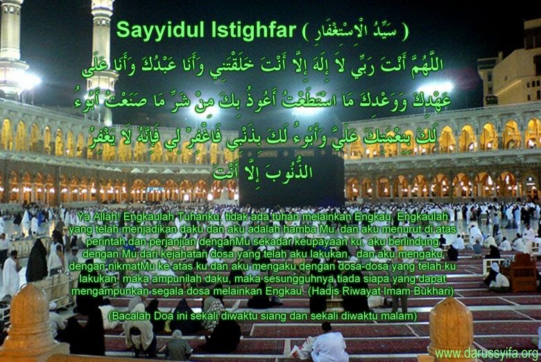 sayyidul istighfar penghulu istighfar