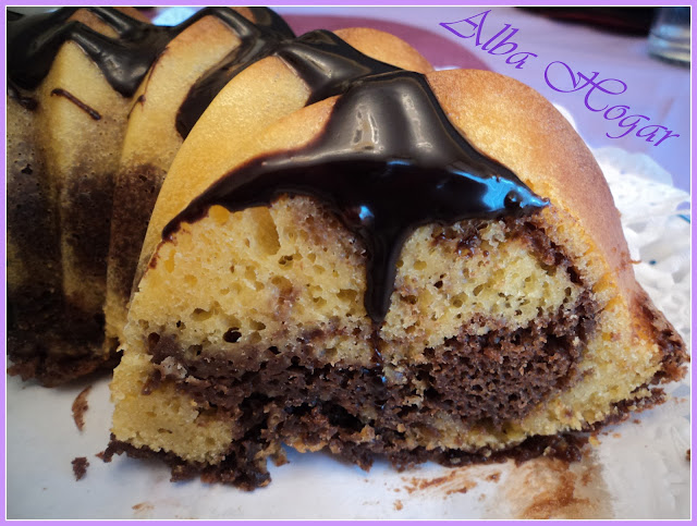 bizcocho bundt cake vainilla y chocolate alba hogar