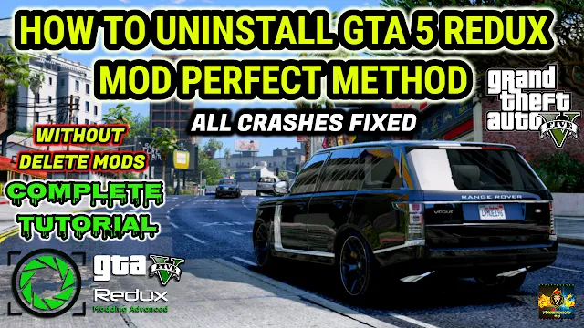 GTA 5 How to Uninstall Redux Graphics Mod Perfect Method | All Crashes Fix - 101% Work